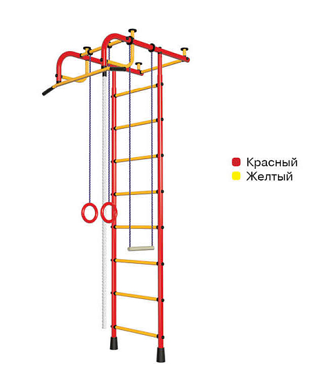 Детский спортивный комплекс ДСК   "Пионер-1"  2,9-3,4м. (красный-желтый)