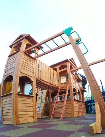 картинка Детская площадка IgraGrad "Клубный домик Макси с трубой" от магазина Лазалка