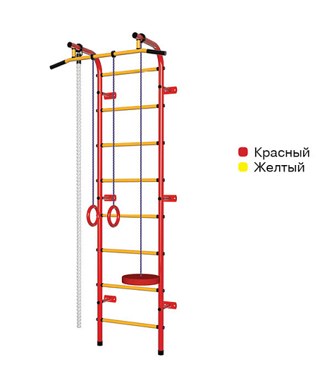 Детский спортивный комплекс ДСК "Пионер-с1н" (пристеночный) сине-желтый