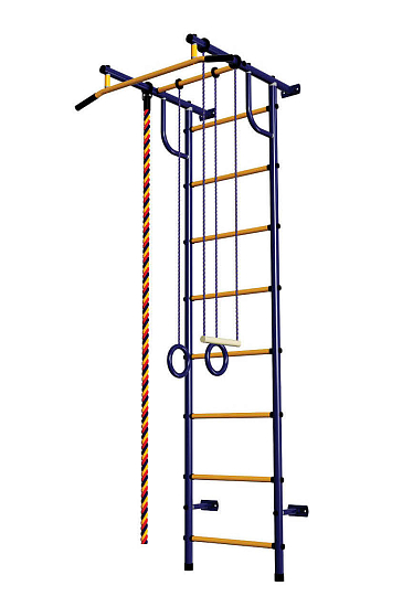 Детский спортивный комплекс ДСК "Пионер-с2н" пристеночный) Сине-желтый