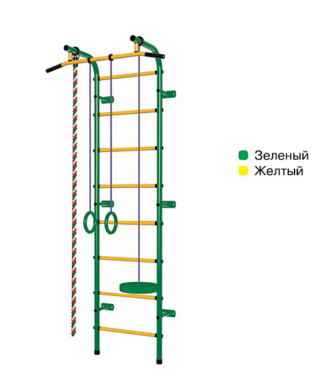 Детский спортивный комплекс ДСК "Пионер-с1н" (пристеночный) сине-желтый