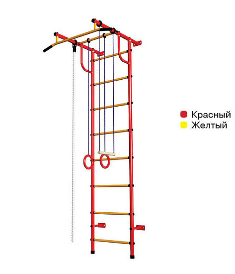 Детский спортивный комплекс ДСК "Пионер-с2н" пристеночный) Сине-желтый