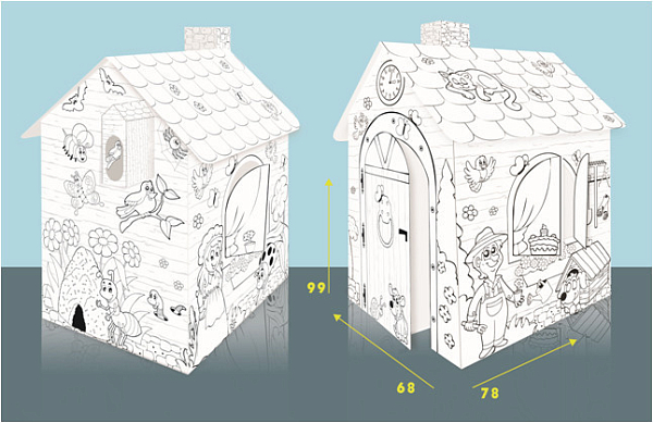 картинка Детский домик-раскраска Mochtoys 10721 от магазина Лазалка