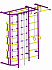 Детский спортивный комплекс ДСК "Пионер-С5С"(пристеночный) пурпурный-желтый