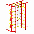 Детский спортивный комплекс ДСК "Пионер-9" с сетью (пристеночный) красный-желтый