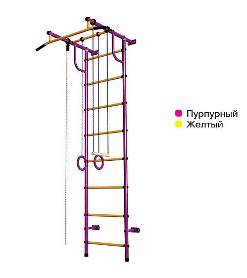 Детский спортивный комплекс ДСК "Пионер-с2н" пристеночный) Сине-желтый