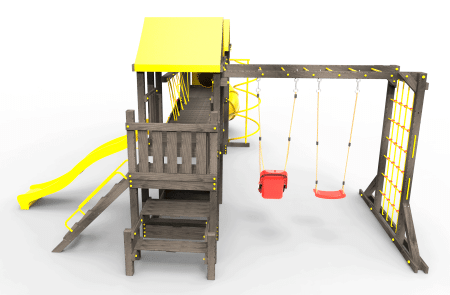 Детская площадка Пикник "Black" Кракен с винтовой трубой