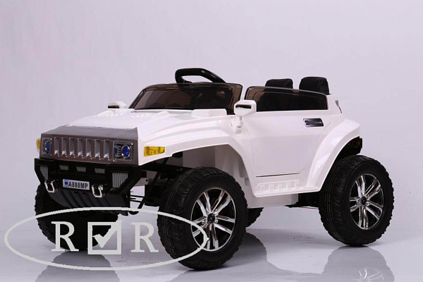 Электромобиль детский RiverToys Hummer A888MP (белый) с дистанционным управлением