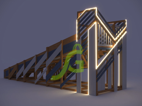 Зимняя горка "IgraGrad Snow Fox", скат 8 м мод.3