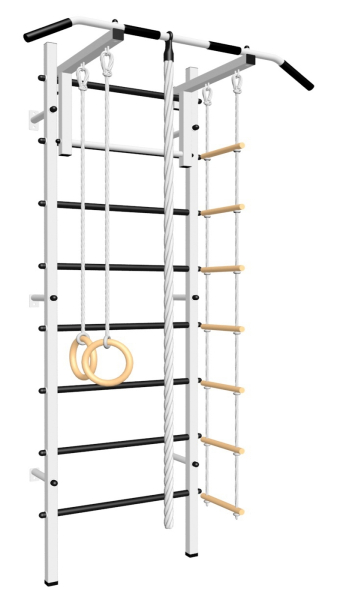 картинка Шведская стенка Sv Sport 502 (Турник стандарт/Канат/Кольца/Лестница) арт. 502 от магазина Лазалка