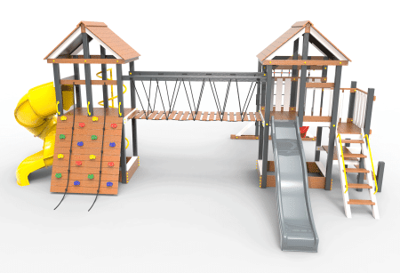 Детская площадка Пикник "Ультра А " Кракен с винтовой трубой