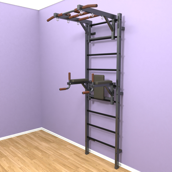 Шведская стенка «LittleSport» Graphite Long 2.0 черные ступени